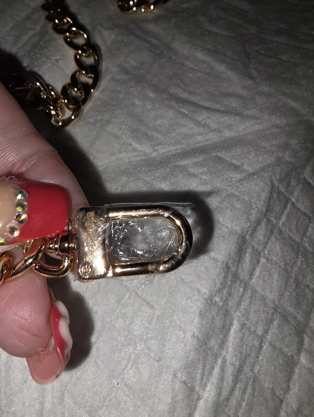 Gold-Tone Chain Strap for Replavement Or Conversion Of A Wallet